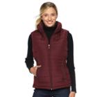 Women's Weathercast Puffer Vest, Size: Xl, Dark Brown