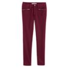 Girls 7-16 & Plus Size Mudd&reg; Zipper Porkchop Pocket Jeggings, Size: 20 1/2, Dark Red