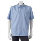 Men's American Outdoors Castmaster Button-down Fishing Shirt, Size: Large, Med Blue