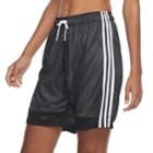 Women's Adidas Striped Basketball Shorts, Size: Xs, Black