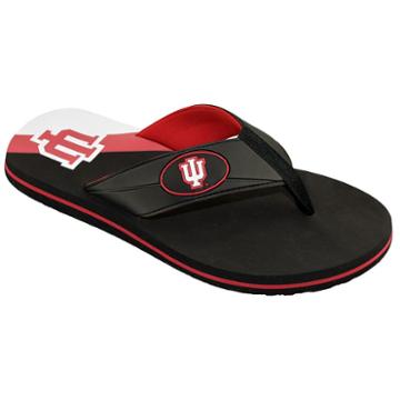 Men's College Edition Indiana Hoosiers Flip-flops, Size: Small, Black
