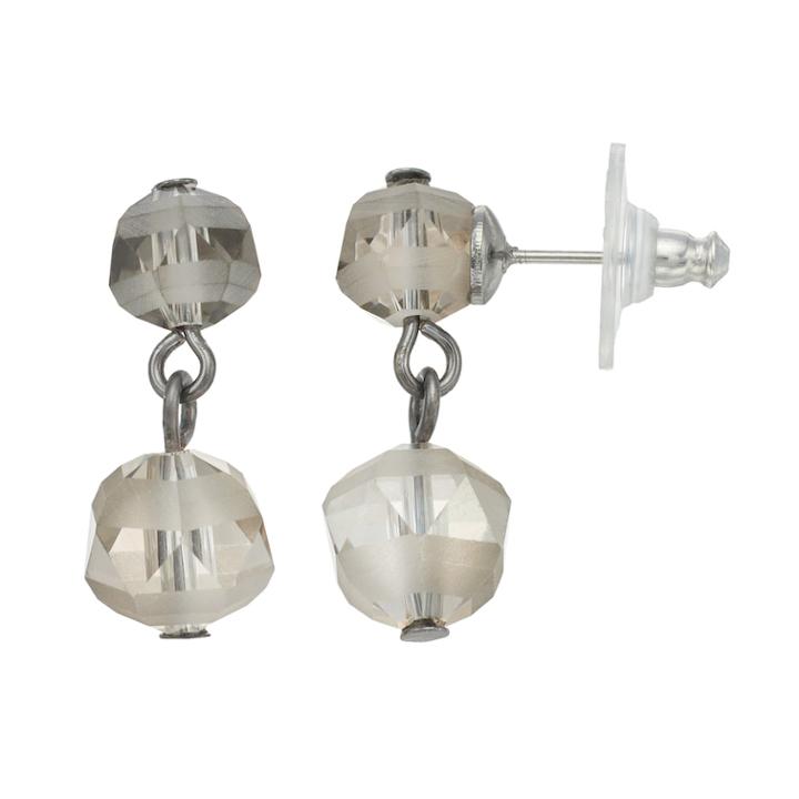 Simply Vera Vera Wang Gray Bead Nickel Free Drop Earrings, Women's, Grey