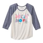 Girls 7-16 & Plus Size Mudd&reg; Raglan Graphic Tee, Girl's, Size: 20 1/2, White Oth