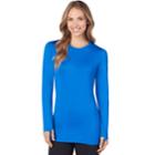 Women's Cuddl Duds Far-infrared Enhance Long Sleeve Crew, Size: Xs, Light Blue