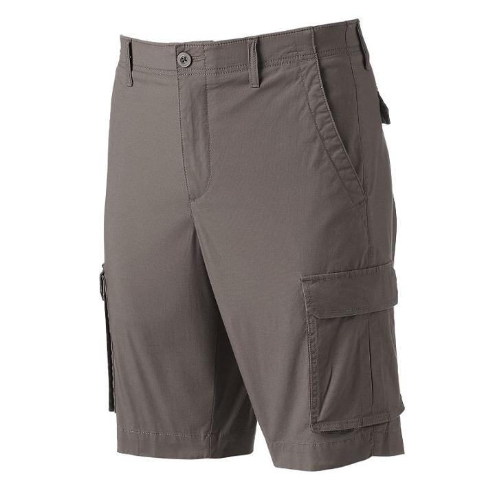 Men's Apt. 9&reg; Premier Flex Modern-fit Stretch Cargo Shorts, Size: 29, Grey