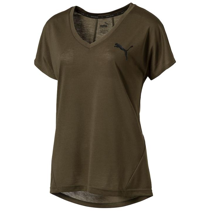 Women's Puma Elevated Sporty Tee, Size: Small, Green