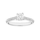 14k White Gold 3/4 Carat T.w. Igl Certified Diamond Engagement Ring, Women's, Size: 7