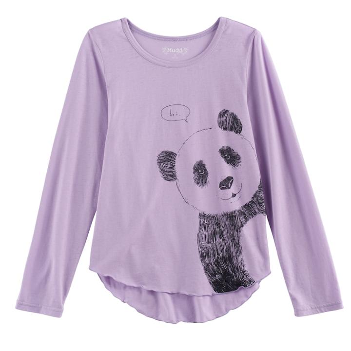 Girls 7-16 & Plus Size Mudd&reg; High-low Graphic Tee, Size: 18 1/2, Brt Purple
