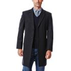 Men's Haggar&reg; Classic-fit Melton Wool-blend Coat, Size: 42 Short, Dark Grey
