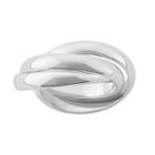 Sterling Silver Interlocking Ring, Women's, Size: 8, Grey