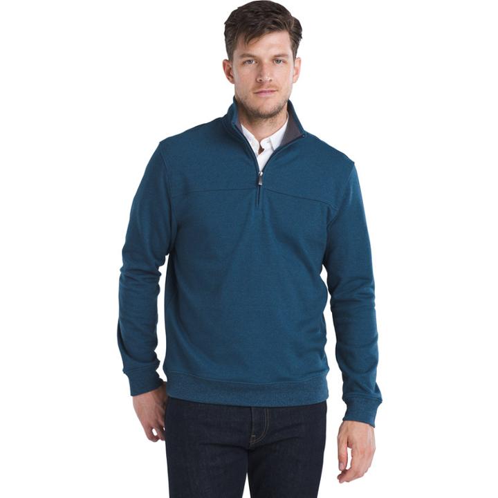 Big & Tall Van Heusen Flex Classic-fit Stretch Fleece Quarter-zip Pullover, Men's, Size: 3xl Tall, Turquoise/blue (turq/aqua)