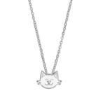 Love This Life Cat Pendant Necklace, Women's, Grey