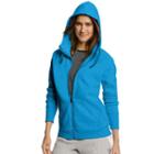 Women's Champion Fleece Full-zip Hoodie, Size: Small, Dark Blue