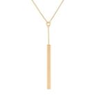 14k Gold Vertical Bar Y Necklace, Women's, Size: 18, Yellow