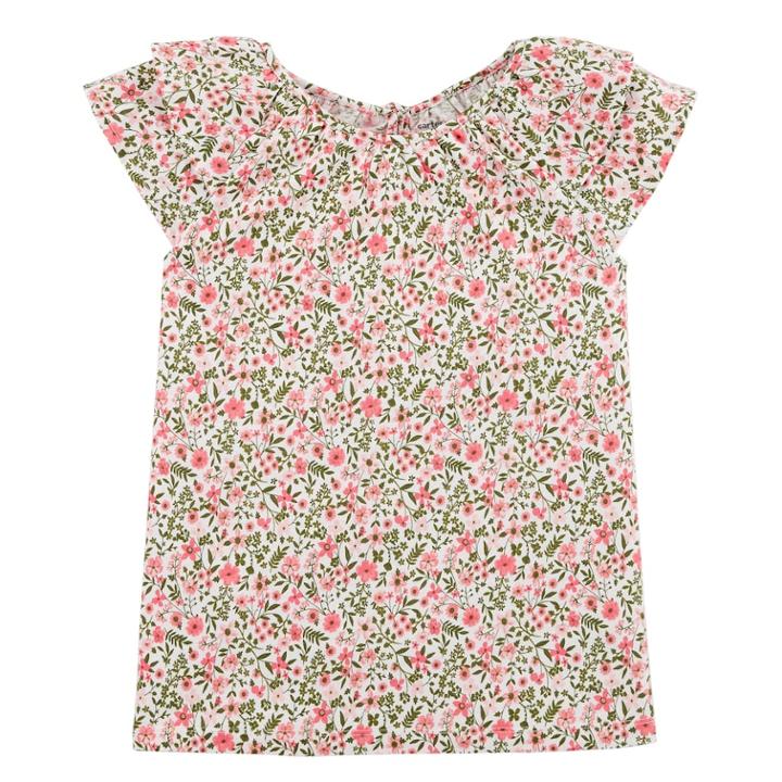 Girls 4-14 Carter's Floral Ruffle Top, Size: 6-6x, Floral Print