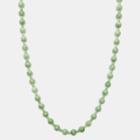 Sterling Silver Jade Bead Necklace, Women's, Size: 18