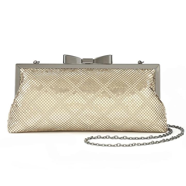 Lenore By La Regale Mesh Framed Clutch, Women's, Gold