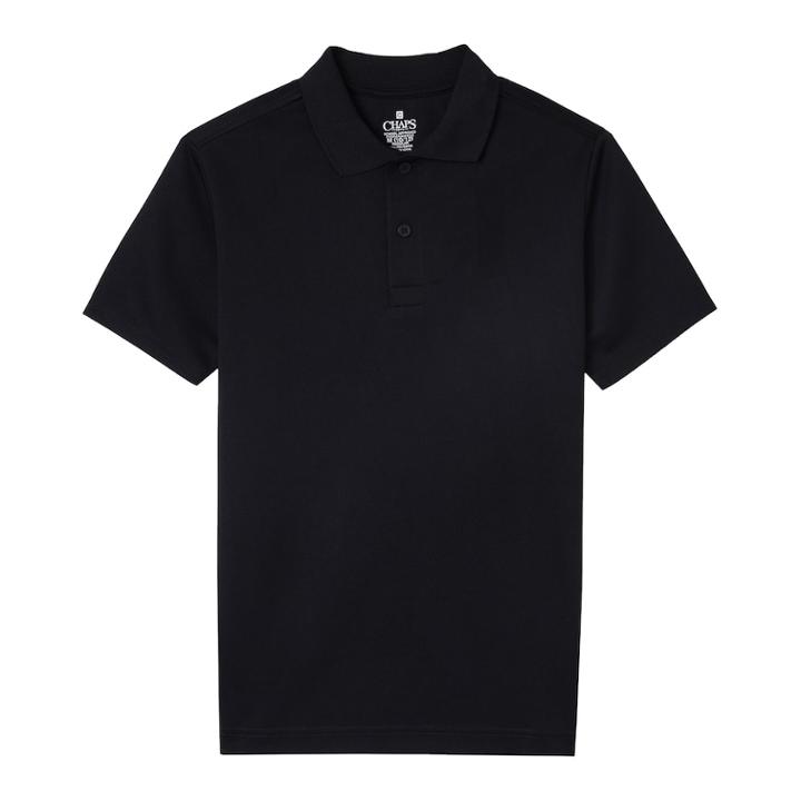 Boys 4-20 Chaps Performance Polo, Size: 10-12, Black