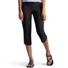 Women's Lee Relaxed Fit Active Performance Capris, Size: 16 Avg/reg, Black