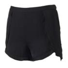 Women's Juicy Couture Ruffle Soft Shorts, Size: Medium, Black