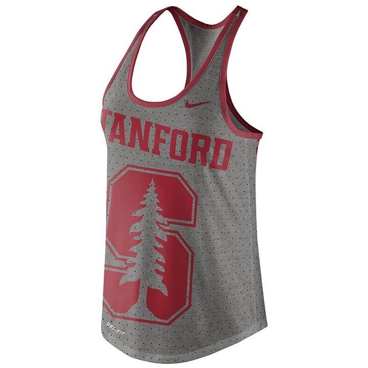 Women's Nike Stanford Cardinal Dri-blend Tank, Size: Xl, Dark Grey