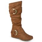 Journee Collection Jester Women's Knee-high Boots, Girl's, Size: 8.5 Wc, Brown