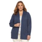 Plus Size Croft & Barrow&reg; Open-front Cardigan, Women's, Size: 2xl, Blue