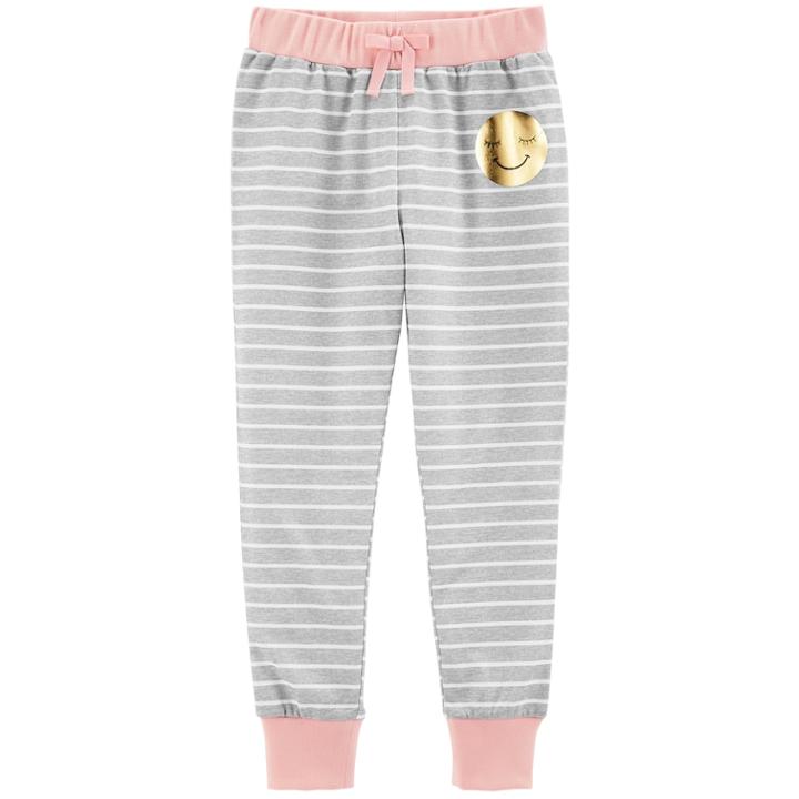 Girls 4-14 Carter's Louge Jogger Pants, Size: 10-12, Gray Stripe