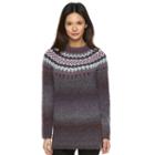 Women's Woolrich Roundtrip Fairisle Boucle Sweater, Size: Xxl, Med Purple