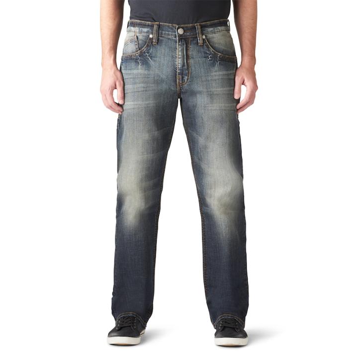 Men's Rock & Republic&reg; Hype Stretch Straight-leg Relaxed-fit Jeans, Size: 32x36, Dark Blue