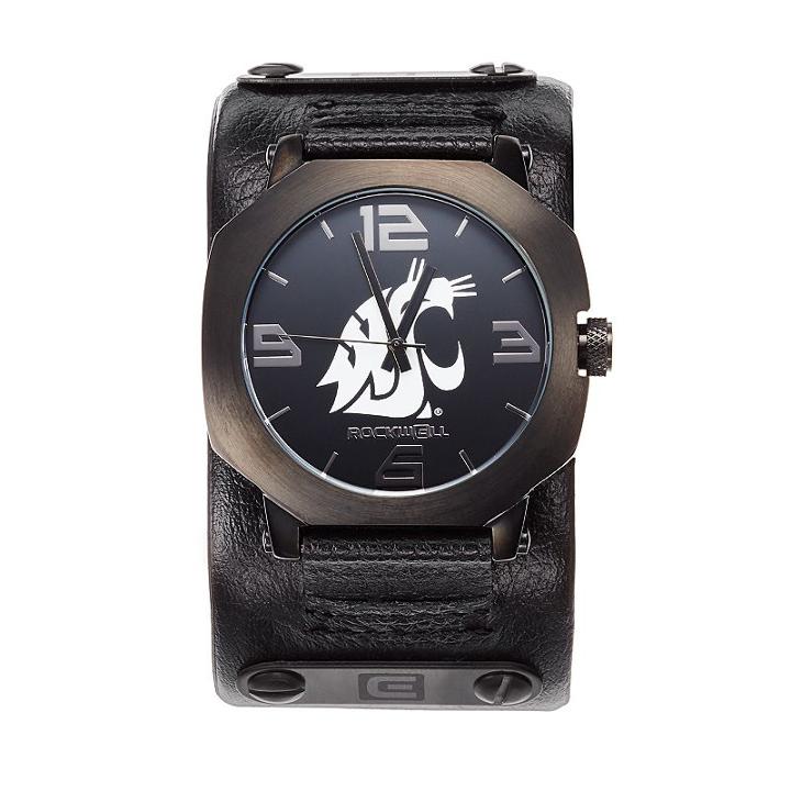 Rockwell Washington State Cougars Assassin Leather Watch - Men, Black