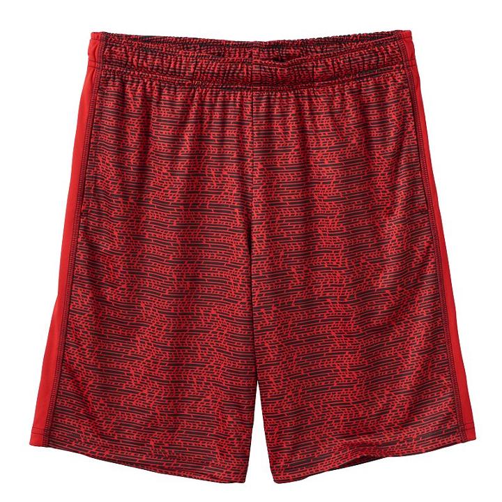 Husky Boys 8-20 Tek Gear&reg; Sky Striped Performance Athletic Shorts, Boy's, Size: Xl Husky, Med Red