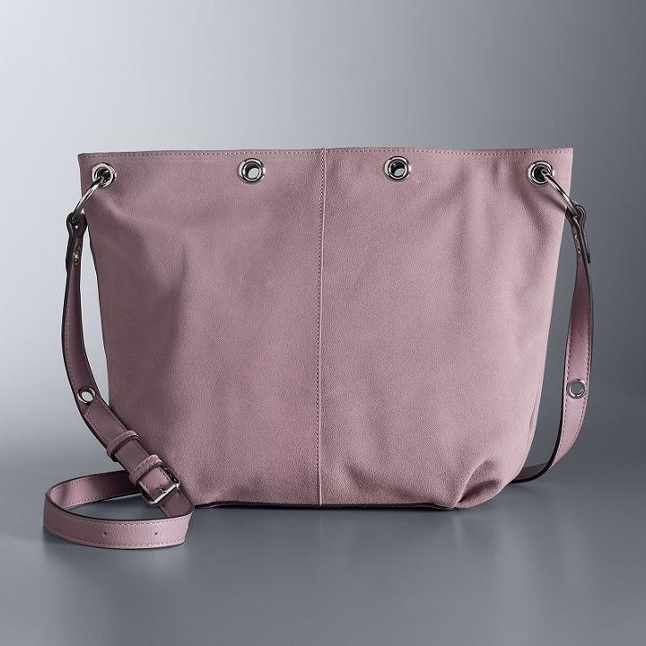 Simply Vera Vera Wang Oakland Crossbody Bag, Women's, Lt Purple