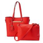 La Diva 2-in-1 Luggage Tag Tote & Bonus Bag, Women's, Red