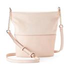 Lc Lauren Conrad Daisy Soft Bucket Crossbody Bag, Women's, Light Pink