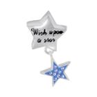 Disney Sterling Silver Crystal Wish Upon A Star Charm, Women's, Blue