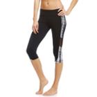 Women's Balance Collection Aria Tie-dye Capri Yoga Leggings, Size: Xs, Black