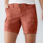 Women's Sonoma Goods For Life&trade; Comfort Waist Shorts, Size: 8, Dark Brown