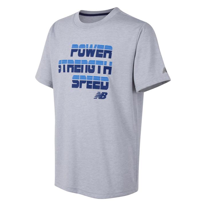 Boys 8-20 New Balance Graphic Tee, Size: 14-16, Light Grey