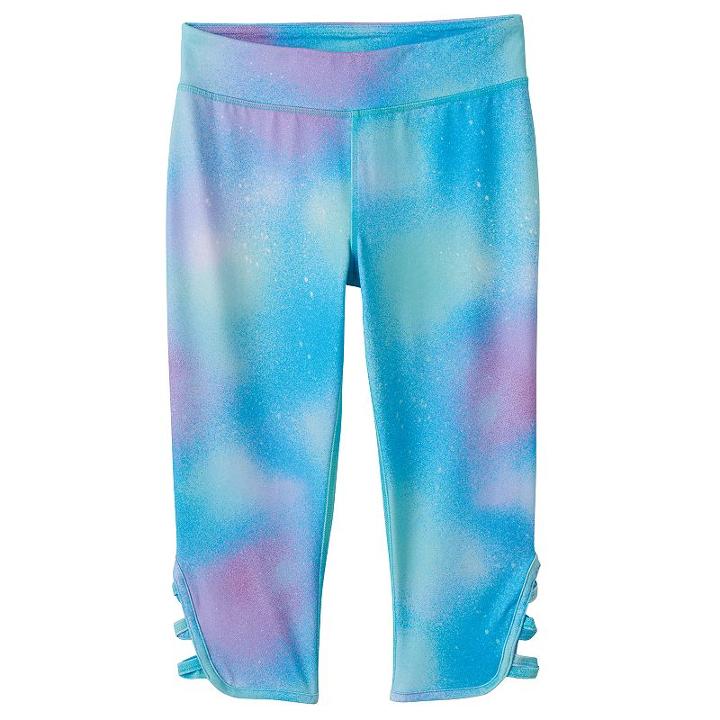 Girls 7-16 & Plus Size So&reg; Lattice Capri Pants, Girl's, Size: 7-8, Turquoise/blue (turq/aqua)