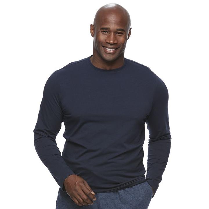 Big & Tall Apt. 9&reg; Premier Flex Classic-fit Stretch Crewneck Tee, Men's, Size: 2xb, Blue
