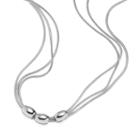 Napier Beaded Triple Snake Chain Necklace, Women's, Grey