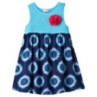 Girls 4-6x Design 365 Smocked Bodice Tie-dye Dress, Girl's, Size: 5, Blue Other