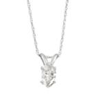 14k White Gold 1/3 Carat T.w. Marquise Diamond Pendant Necklace, Women's, Size: 18
