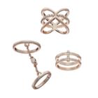 Mudd&reg; Chain, Double Row & X Ring Set, Women's, Size: 7, Pink Other