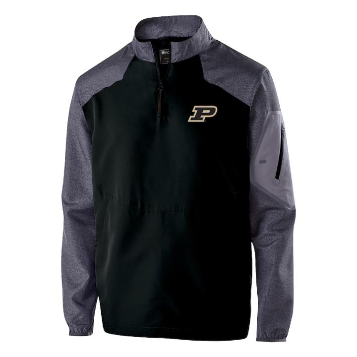Men's Purdue Boilermakers Raider Pullover Jacket, Size: Xxl, Dark Grey