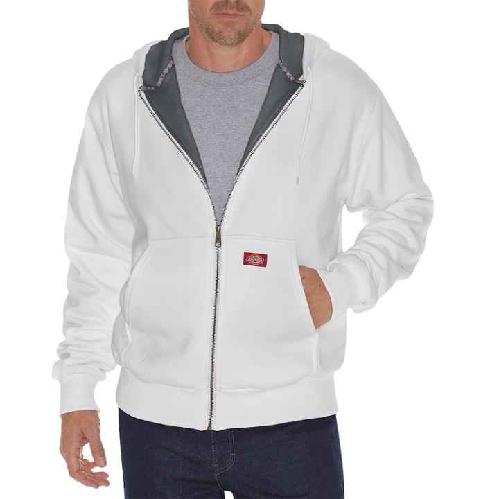 Men's Dickies Thermal Lined Fleece Hoodie, Size: Large, Grey