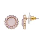 Lc Lauren Conrad Nickel Free Round Pink Halo Stud Earrings, Women's