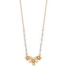 Lc Lauren Conrad Beaded Metal Flower Necklace, Women's, Blue