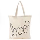 Tri-coastal Design Boo Canvas Tote, Women's, Black